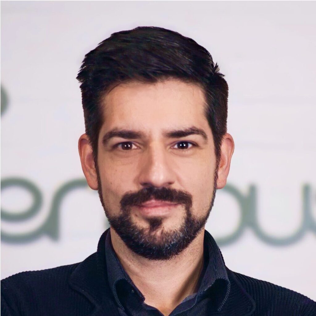 Man smiling at camera.